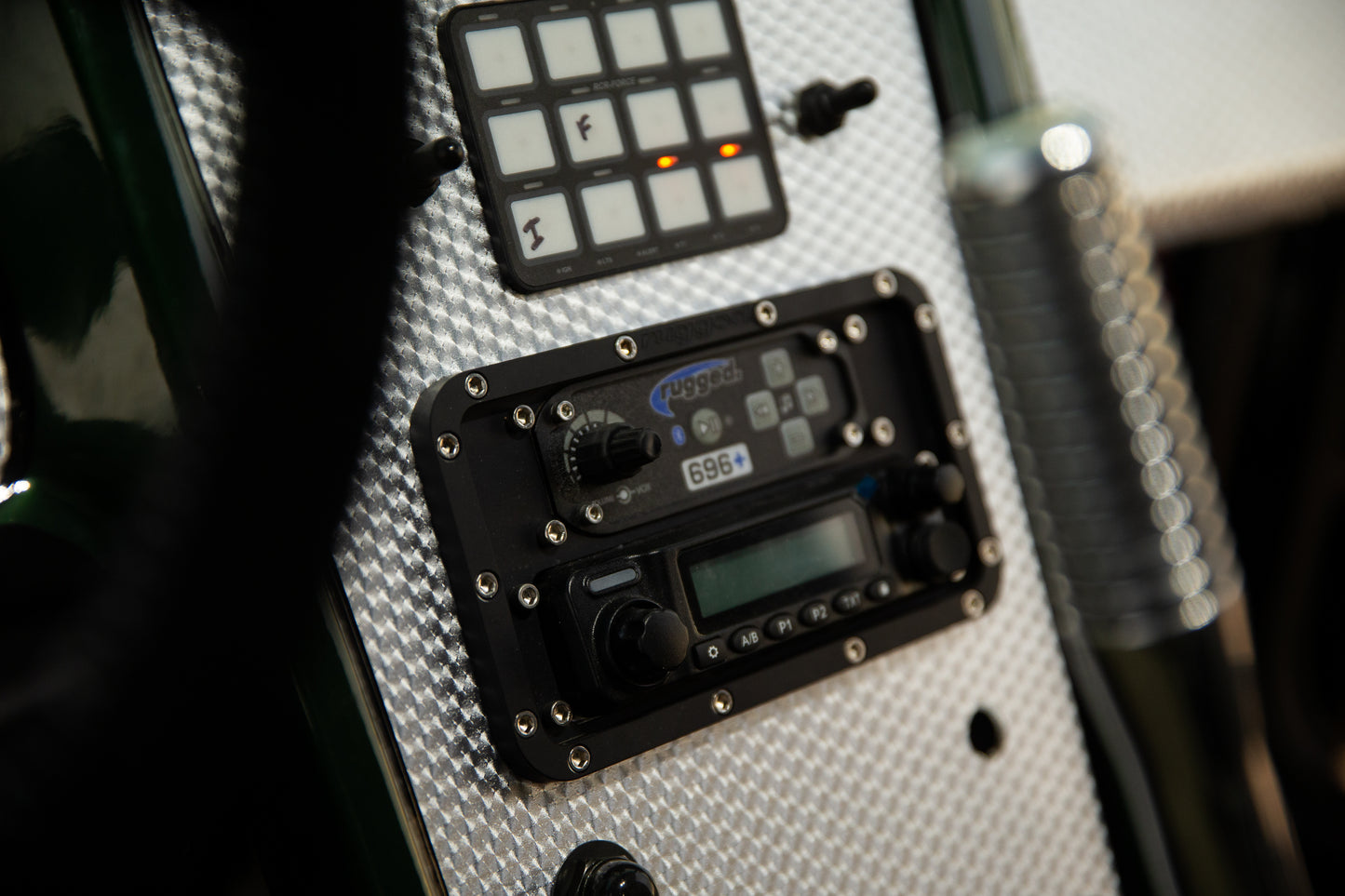 Rugged M1 and 696 Intercom in our Bronco II Build