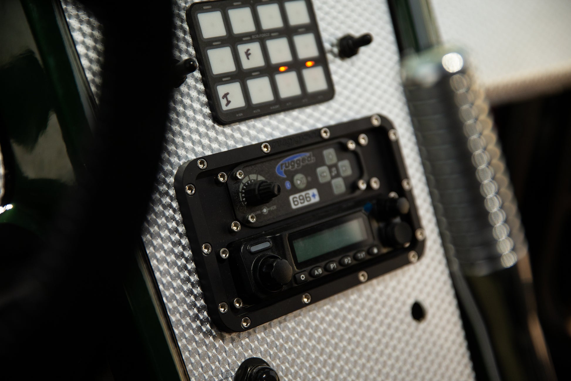 Rugged M1 and 696 Intercom in our Bronco II Build