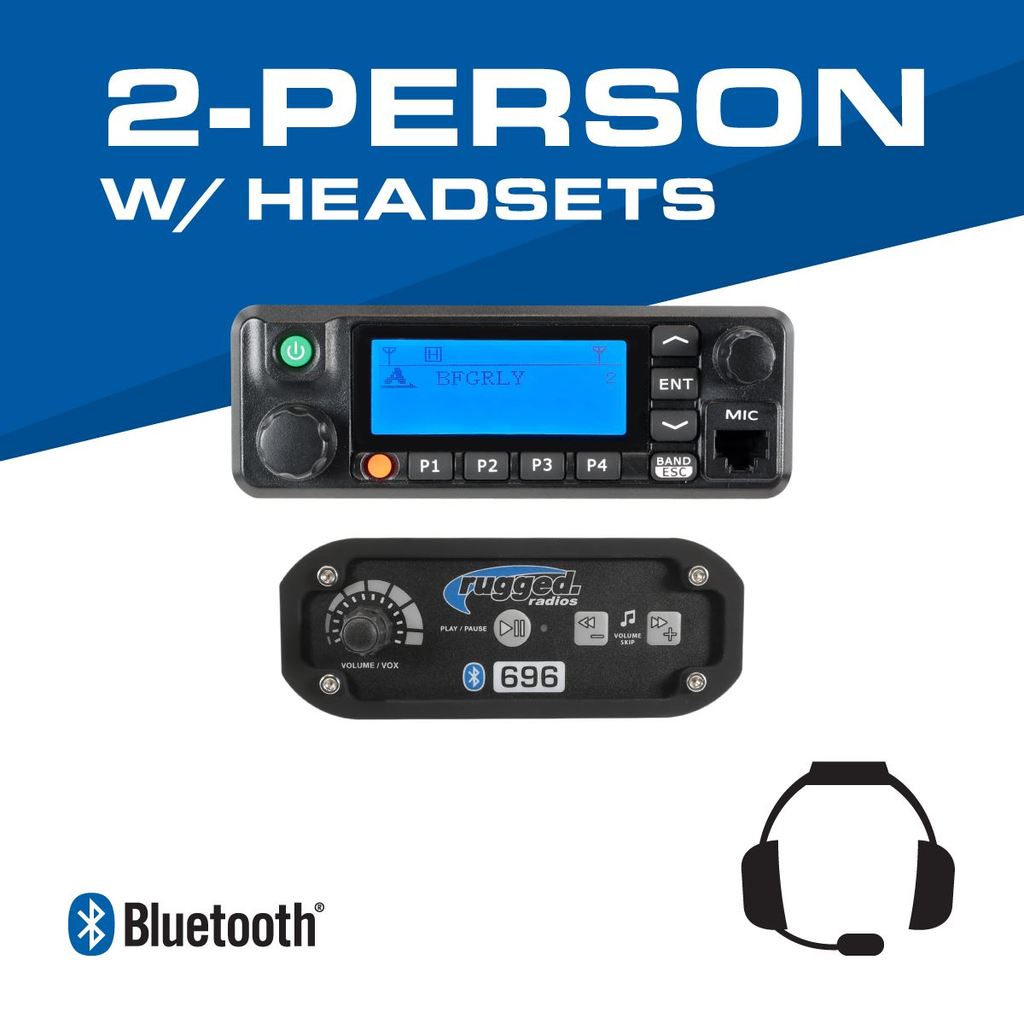2 Person - RRP696 Bluetooth Intercom System with Ultimate Headsets