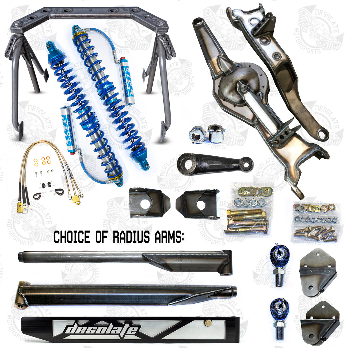 DESOLATE MOTORSPORTS STAGE 4 EXTENDED WIDTH FRONT LONG TRAVEL KIT